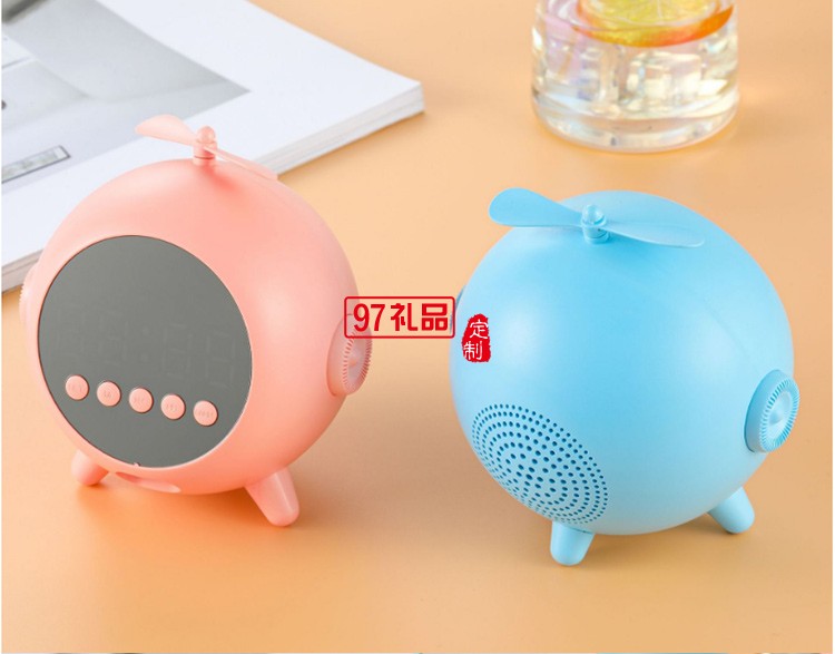 卡通時(shí)鐘藍(lán)牙音箱迷你便攜式 可定制LOGO活動小禮品